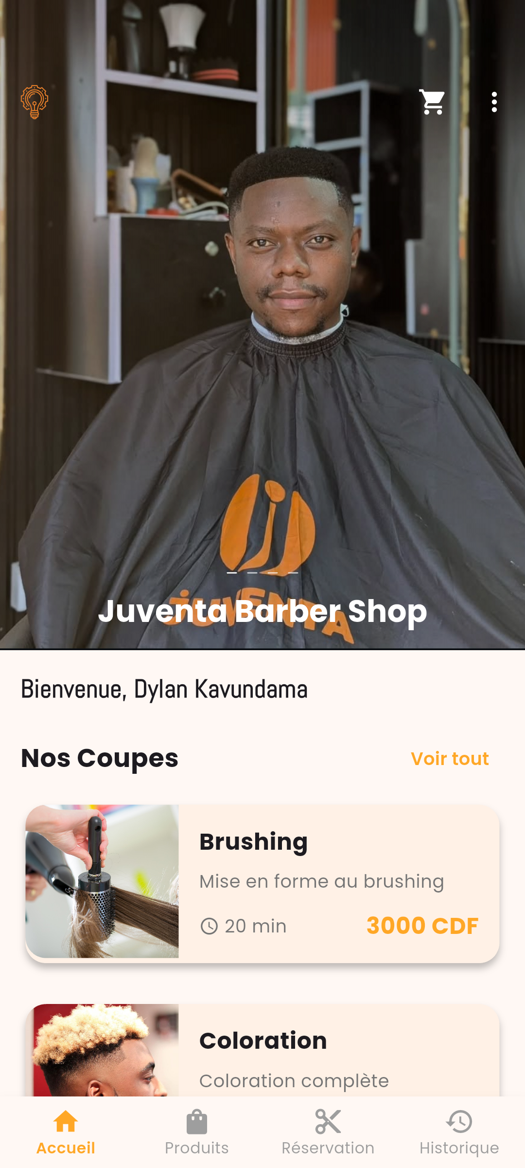 Capture d'écran - Accueil